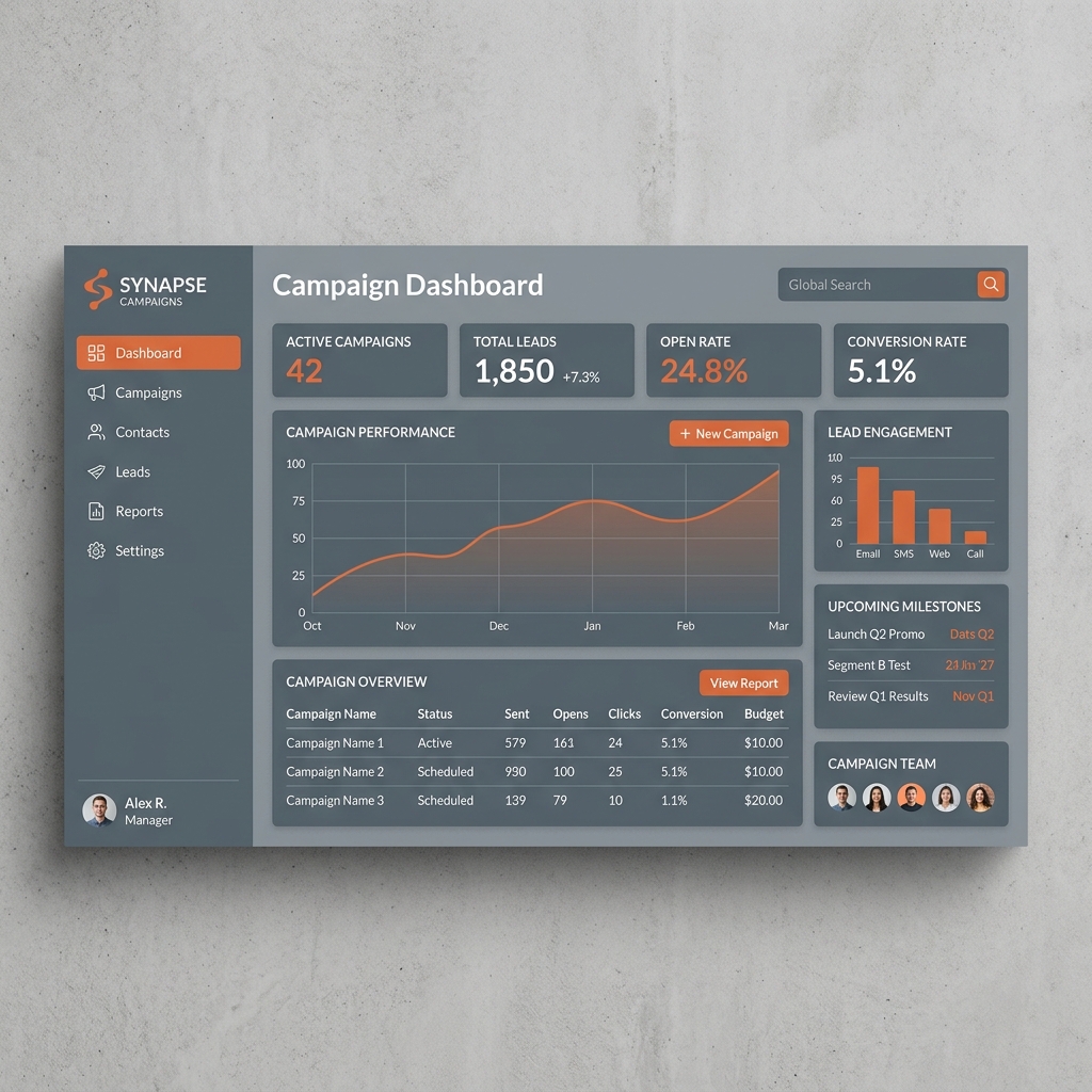 d4t4tr4ck Civic CRM Dashboard